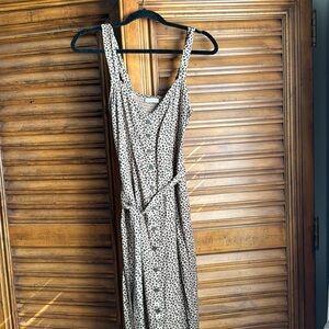 Abercrombie & Fitch flowy animal print midi dress